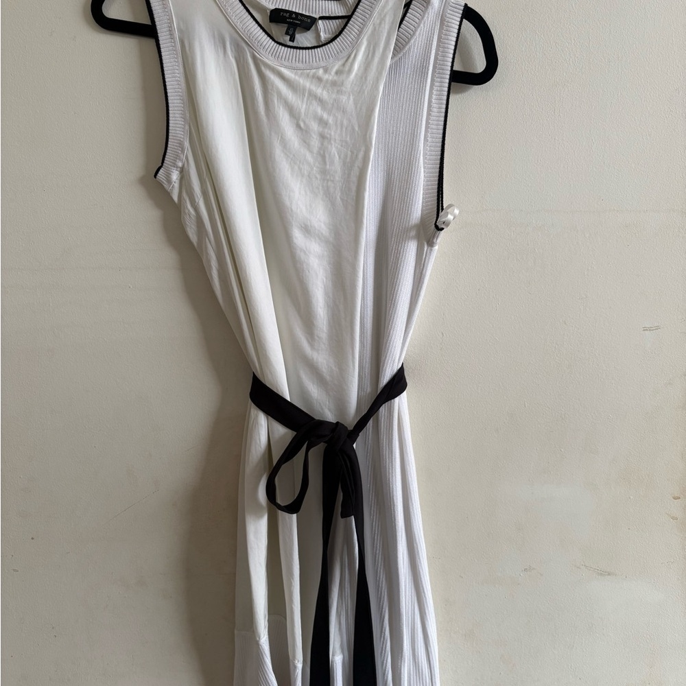 Rag & Bone Clementine -Trim shift dress, white, size XS - Picture 6 of 6